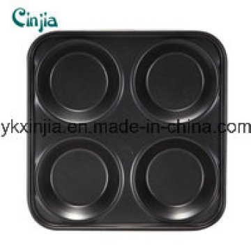 4cup de acero al carbono Modelo Non-Stick Redonda Muffin Pan